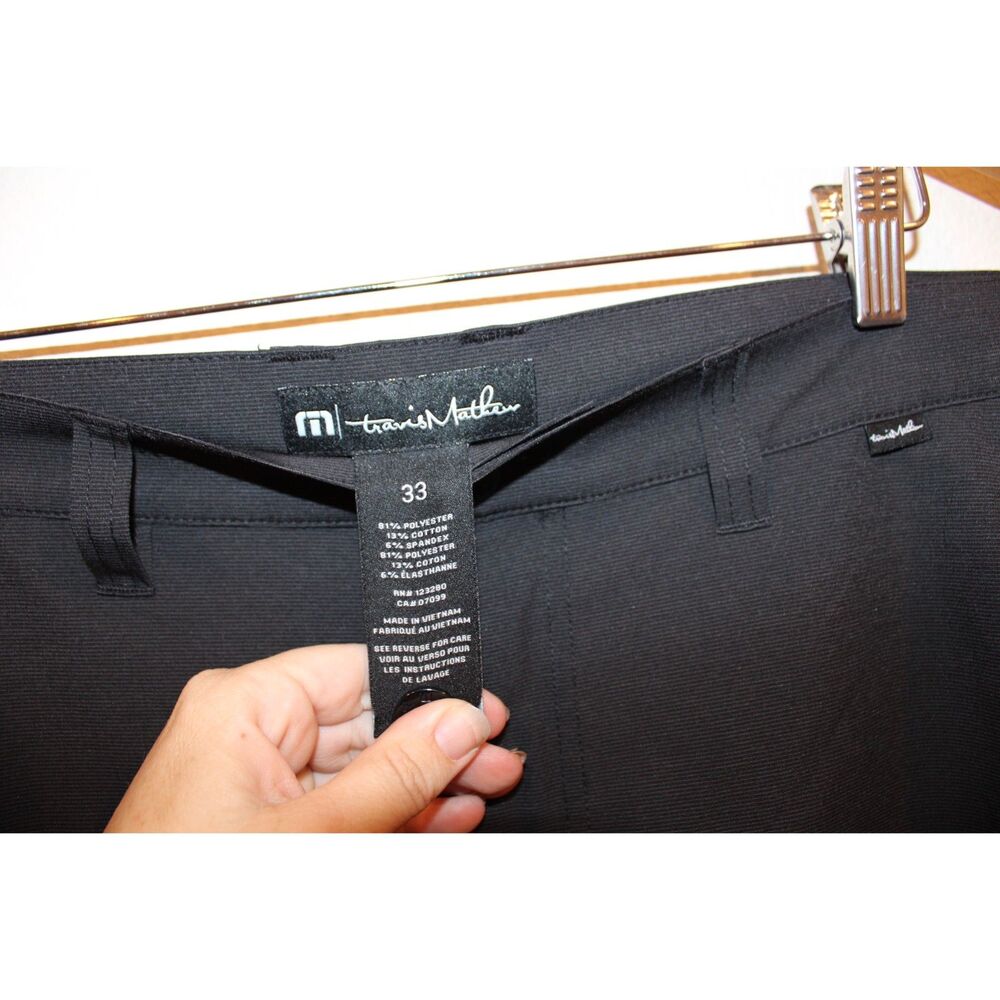 Travis Matthew size 33 black and gray horizontal microstripe shorts - Picture 8 of 8